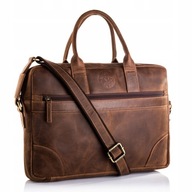BETLEWSKI Kožená pánska taška na notebook, kufrík, prírodná koža, kufrík