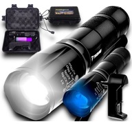 Vojenská nabíjacia súprava taktická baterka 2v1 LED + UV Survival Zoom Vojenská nabíjacia súprava taktická baterka 2v1 LED + UV Survival Zoom