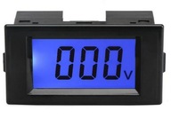 Panelový LCD voltmeter s modrým podsvietením 200V DC čierny Panelový LCD voltmeter s modrým podsvietením 200V DC čierny