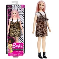Bábika Barbie Fashionistas leopardie šaty ZA3160