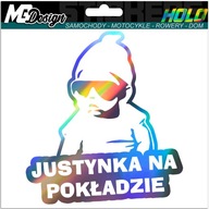 Nálepka na okno JUSTYNKA ON BOARD HOLOGRAM Nálepka na okno JUSTYNKA ON BOARD HOLOGRAM