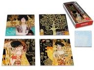 Sada 4 sklenených podložiek - G. Klimt (CARMANI)