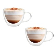 Termálne poháre s dvojitou stenou 280ml 2 ks šálka na kávu cappuccino Termálne poháre s dvojitou stenou 280ml 2 ks šálka na kávu cappuccino