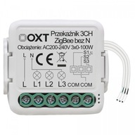 OXT modul mini relé 3 okruhy bez N ZigBee TUYA