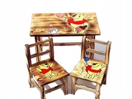 Stôl + 2 stoličky DREVENÝ NÁBYTOK PRE DETI!