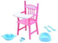 Súprava stoličky pre bábiku, misky a nočníka