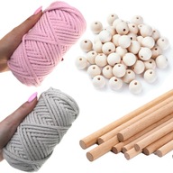 Macrama Kit pre začiatočníkov na učenie sa DIY 5 mm pletená reťazec Macrama Kit pre začiatočníkov na učenie sa DIY 5 mm pletená reťazec