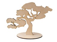 Bonsai stromček šťastia 30 cm, HRUBÁ základňa 6 mm