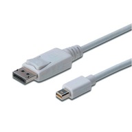 kábel mini DP - DisplayPort 4K 60Hz UHD biely 2m