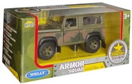 WELLY AUTO LAND ROVER DEFENDER MORO VOJENSKÉ AUTO METAL WELLY AUTO LAND ROVER DEFENDER MORO VOJENSKÉ AUTO METAL