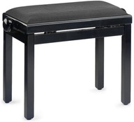 Čierna lesklá klavírna lavica a klavír