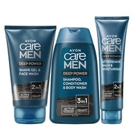 Avon Pánsky set Care Men Deep Power 3v1 s uhlím