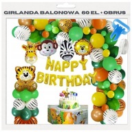 BALÓNOVÁ GIRLAND SAFARI ROK STARÁ SÚPRAVA BALÓNU NA NARODENINOVÉ VÝZDOBY ZOO BALÓNOVÁ GIRLAND SAFARI ROK STARÁ SÚPRAVA BALÓNU NA NARODENINOVÉ VÝZDOBY ZOO