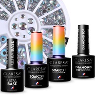 SET 4x CLARESA hybridný lak vrchný základ dekorácií SET 4x CLARESA hybridný lak vrchný základ dekorácií