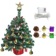 Mini vianočný stromček 50 cm umelý vianočný stromček s LED svetlami