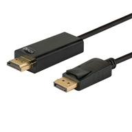 Kábel SAVIO CL-56 (DisplayPort M - HDMI Typ A; 1.5 Kábel SAVIO CL-56 (DisplayPort M - HDMI Typ A; 1.5