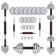 Nastaviteľné činky, CHROME, činka, 2x15kg, 30kg Nastaviteľné činky, CHROME, činka, 2x15kg, 30kg