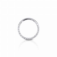 PIERCING Strieborný prsteň na nosnú dierku Clicker Helix Titanium 1,2/8 PIERCING Strieborný prsteň na nosnú dierku Clicker Helix Titanium 1,2/8
