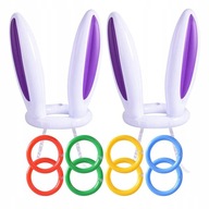 2 sady veľkonočných nafukovacích zajačikov Ring Toss 2 sady veľkonočných nafukovacích zajačikov Ring Toss