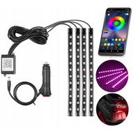RGB LED OSVETLENIE AUTA PRE INTERIÉR AUTA OVLÁDANÉ BLUETOOTH RGB LED OSVETLENIE AUTA PRE INTERIÉR AUTA OVLÁDANÉ BLUETOOTH