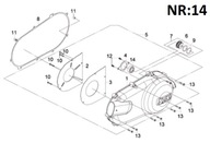 LOŽISKO ĽAVÉHO KRYTU MOTORA Sym QuadLander 250cc