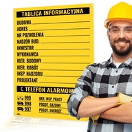 STAVEBNÁ INFORMAČNÁ TABUĽA BOZP 50X70CM PVC