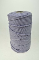 Bavlnená šnúrka Macrame 3mm x 200m, fialová Bavlnená šnúrka Macrame 3mm x 200m, fialová