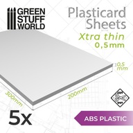 ABS Plastard - listy 0,5-2mm A4 7 ks.