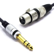 KÁBEL MIKROFÓNU 6,3 STEREO - XLR ŽENY 3M KÁBEL MIKROFÓNU 6,3 STEREO - XLR ŽENY 3M