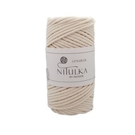 Macrame pletená bavlnená šnúra 5 mm 100 m ECRU Macrame pletená bavlnená šnúra 5 mm 100 m ECRU