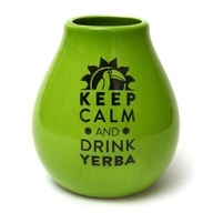 Hrnček Yerba Mate - Matero Ceramiczne LUKA Green 350ml Calabash Mate Green