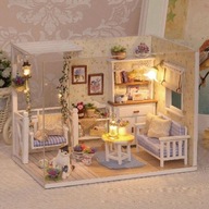 Drevený retro domček pre bábiky model DIY 3013