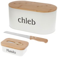 PEKÁR CHLEBA KOVOVÁ NÁDOBA NA CHLEBOVÝ CHLIEB + NÁDOB NA MASLO A NÔŽ NA MASLO PEKÁR CHLEBA KOVOVÁ NÁDOBA NA CHLEBOVÝ CHLIEB + NÁDOB NA MASLO A NÔŽ NA MASLO