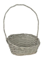 ŠEDÝ DARČEKOVÝ KOŠÍK S PÁSKOM 34x24x10/16/45 cm ŠEDÝ DARČEKOVÝ KOŠÍK S PÁSKOM 34x24x10/16/45 cm