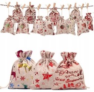 ADVENTNÝ KALENDÁR DIY NÁLEPKY NA ZÁvesné TAŠKY ADVENTNÝ KALENDÁR DIY NÁLEPKY NA ZÁvesné TAŠKY