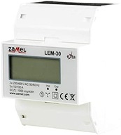 Elektromer 3-fázový LCD 100 A 4-MOD LEM-30