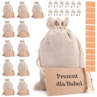 Ozdobné dekoratívne vrecúška 60% ĽAN 18x12cm x12 Ozdobné dekoratívne vrecúška 60% ĽAN 18x12cm x12