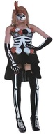 HALLOWEENSKÝ KOSTÝM ŽENY MISS DEATH SKELETON - M HALLOWEENSKÝ KOSTÝM ŽENY MISS DEATH SKELETON - M