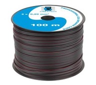 ČIERNY Reproduktorový kábel 2x0,2mm 100m drôt (1049a