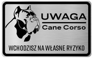 Informačná tabuľa Pozor pes Cane Corso Informačná tabuľa Pozor pes Cane Corso