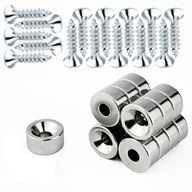 NEODYMOVÝ MAGNET NA SKRUTKU 10x5 S OTVOROM 7/3,5 - 15 KS + SKRUTKY NEODYMOVÝ MAGNET NA SKRUTKU 10x5 S OTVOROM 7/3,5 - 15 KS + SKRUTKY