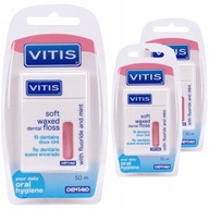 Zubná niť Vitis voskovaná niť 3 ks Zubná niť Vitis voskovaná niť 3 ks