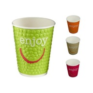 Huhtamaki Enjoy papierové poháre 250 ml 37 ks + smerná značka Huhtamaki Enjoy papierové poháre 250 ml 37 ks + smerná značka
