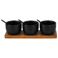 Porcelánová miska ramekins ČIERNA 3 ks Porcelánová miska ramekins ČIERNA 3 ks