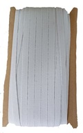 elastická 5mm 50m biela, čierna, plochá, pletená