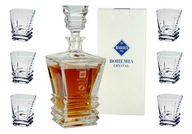 PREMIUM Whisky Set Karafa s GRAVÍROU Crystal Rocky + 6 pohárov