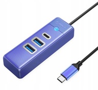 Hub USB-C 3.1 2 x USB 3.1 + USB-C Orico modrý