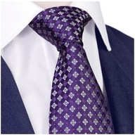 Pánska kravata k obleku Fialová 100% žakárový PRÍRODNÝ SILK jd04 Pánska kravata k obleku Fialová 100% žakárový PRÍRODNÝ SILK jd04