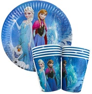 FROZEN Frozen narodeninový set hrnčeky TANIERE 20 ks Elsa Anna Olaf