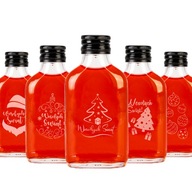 5x VIANOČNÁ FĽAŠA PRSNÁ 100 ML NA WHISKY LIKÉR VODKA S GRAVÍM 5x VIANOČNÁ FĽAŠA PRSNÁ 100 ML NA WHISKY LIKÉR VODKA S GRAVÍM
